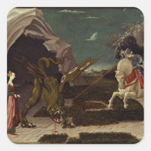 Sticker Carré St. George et le Dragon, vers 1470