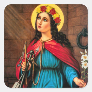 Sticker Carré St Philomena Wonderworker & Martyr