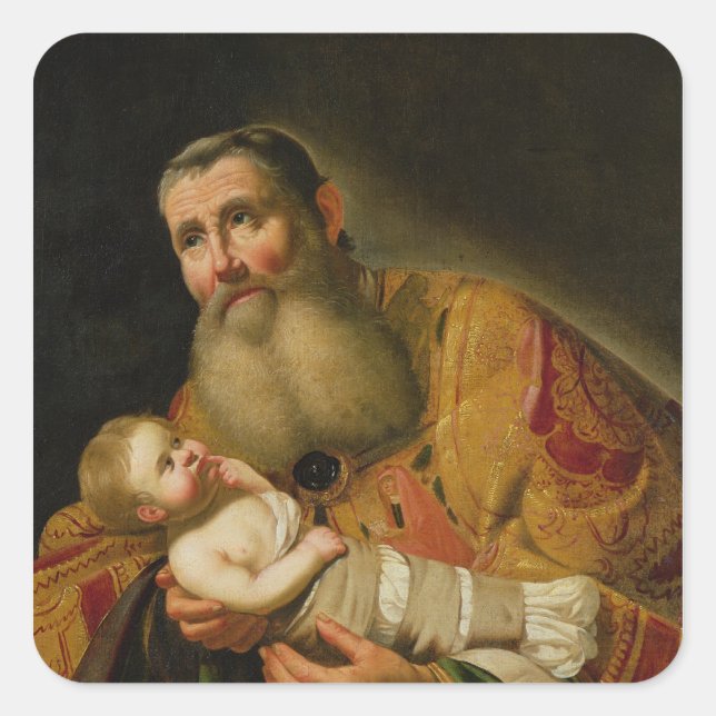 Sticker Carré St. Simeon présenter le Christ enfant (Devant)