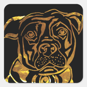 STICKER CARRÉ STAFFORDSHIRE AMÉRICAIN