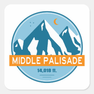 Sticker Carré Stars Moon de Californie de la Palisade moyenne