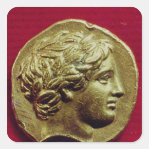 Sticker Carré Stater de Philippe II Roi de Macédoine