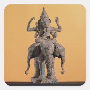Sticker Carré Statue de Dieu indou Ganesh