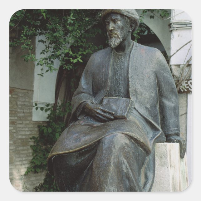 Sticker Carré Statue de Moses Maimonides (Devant)