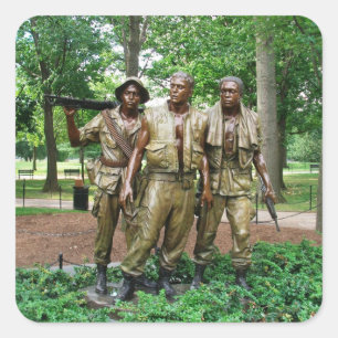 Sticker Carré Statue des trois militaires Guerre du Vietnam