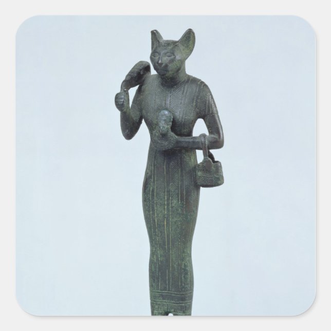 Sticker Carré Statuette de la déesse Bastet (Devant)