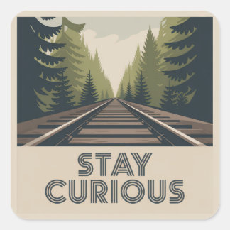 Sticker Carré Stay Curious
