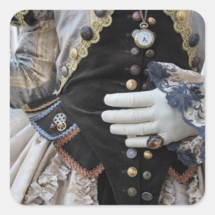 Sticker Carré Steampunk bodice, Carnival, Venise