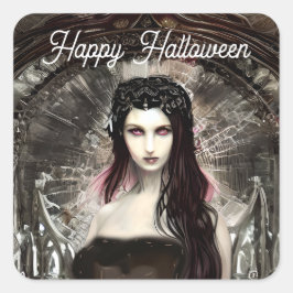 Sticker Carré Steampunk Fallen Angel | Art sombre