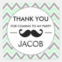 Stick d'anniversaire de la Moustache Chevron vert