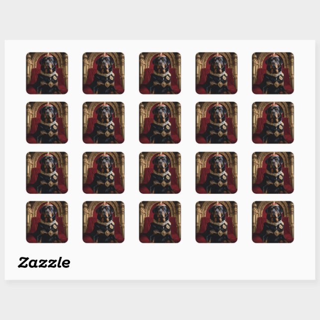 Sticker Carré "Sticker chien mignon - Parfait pour les Amoureux  (Feuille)