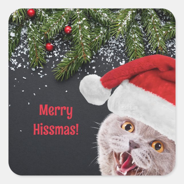 Sticker Carré Stickers, Joyeux Hissmas (Devant)