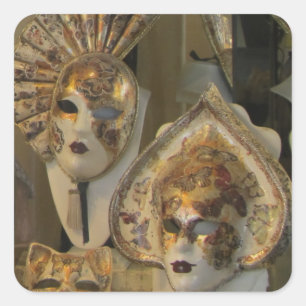 Sticker Carré Stickers—Masques vénitiens