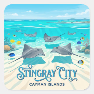 Sticker Carré Stingray City George Town Cayman Islands