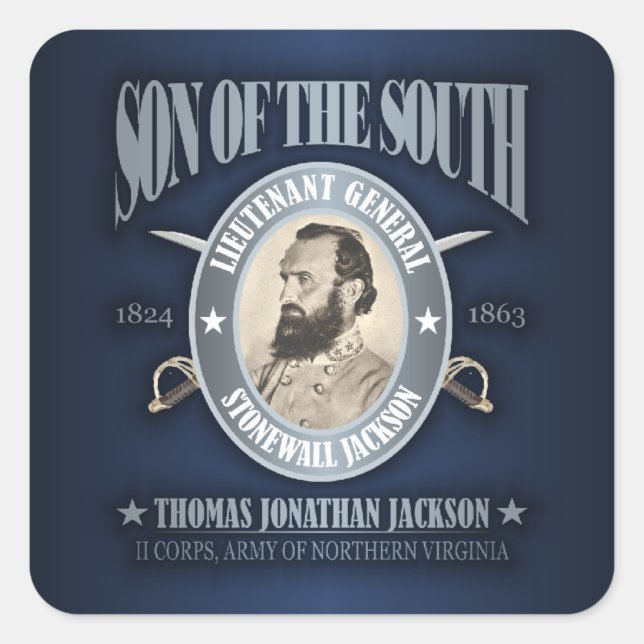 Sticker Carré Stonewall Jackson (SOTS2) (Devant)