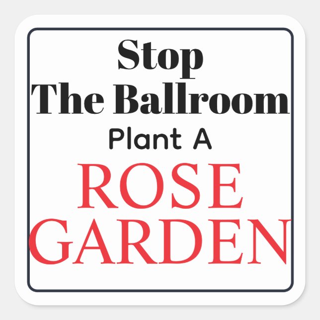 Sticker Carré Stop The Ballroom  (Devant)