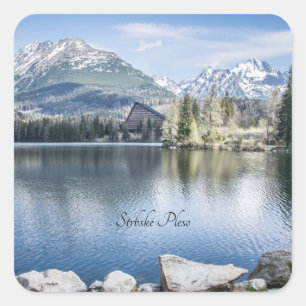 Sticker Carré Strbske Pleso, Hautes Tatras, Slovaquie,