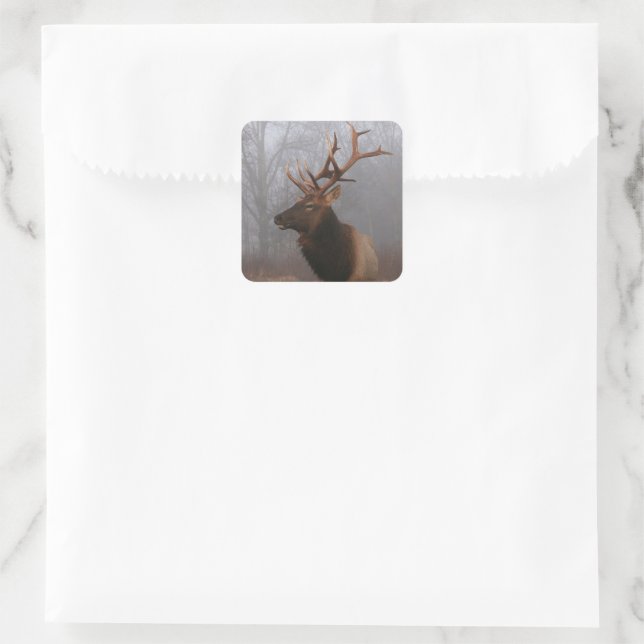 Sticker Carré Stylish and Elegant Christmas Elk (Sac)