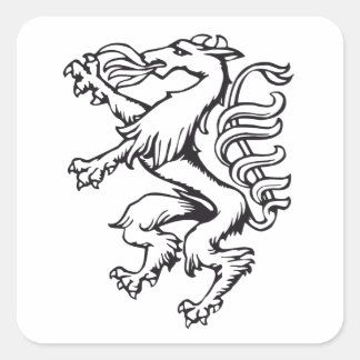 Sticker Carré Styrie Armoiries de Panther Lineart Autriche