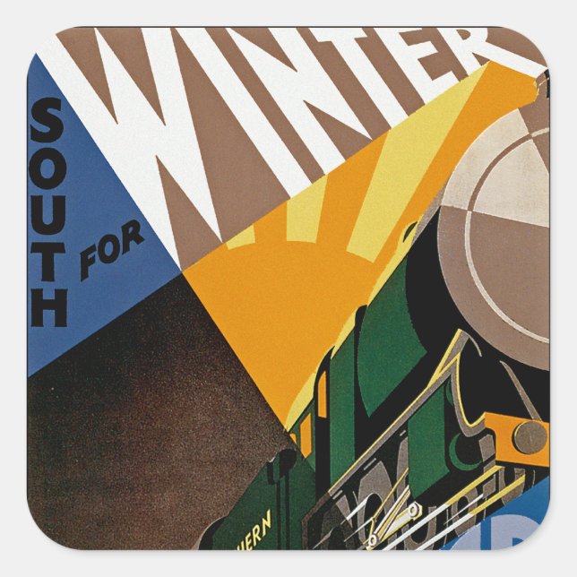 Sticker Carré Sud Pour Le Soleil D'Hiver (Devant)