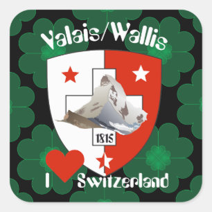 Sticker Carré Suisse suisse Svizzera Svizra Suisse Kleber