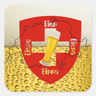 Sticker Carré Suisse - Suisse - Svizzera - Svizra - Switzerland