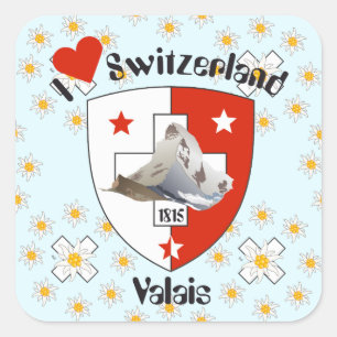 Sticker Carré Suisse Svizzera Svizra Switzerland Kleber