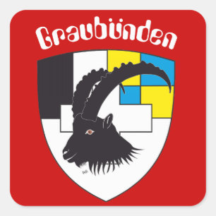 Sticker Carré Suisse Svizzera Svizra Switzerland Kleber
