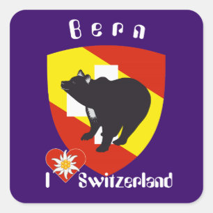 Sticker Carré Suisse Svizzera Svizra Switzerland Kleber