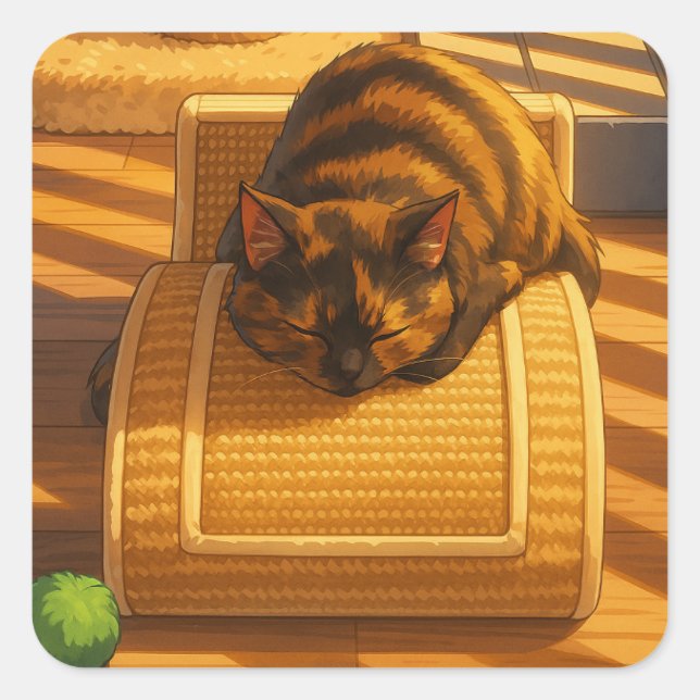 Sticker Carré Suki's Sunny Nap (Devant)