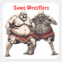 Sumo Lutteurs de squelette en action