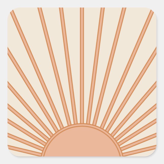 Sticker Carré Sun Sunrise Earth (Devant)