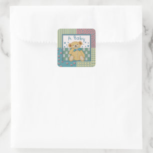 Sticker Carré Sundance Bear A Baby