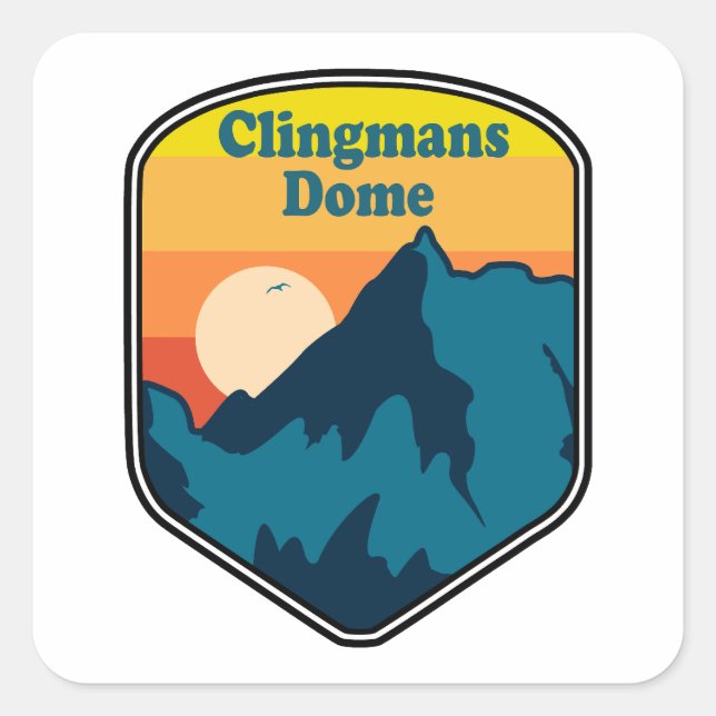 Sticker Carré Sunrise Clingmans Dome Tennessee (Devant)