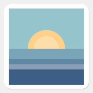 Sticker Carré sunset