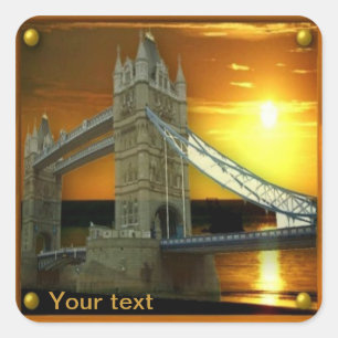 Sticker Carré Sunshine du Pont Tour encadré