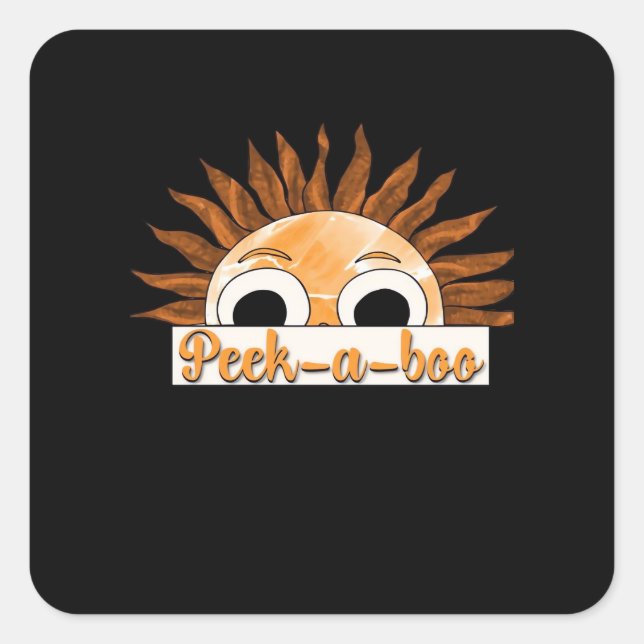 Sticker Carré Sunshine Peekabo (Devant)
