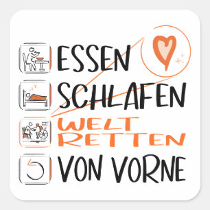 Sticker Carré "Super Altenpflegerin" rettet die Welt !