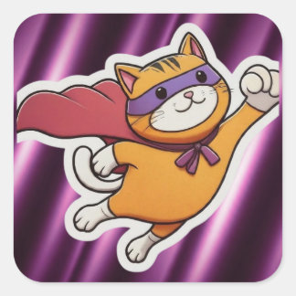 Sticker Carré super chat