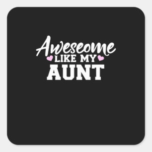 Sticker Carré Super comme ma tante
