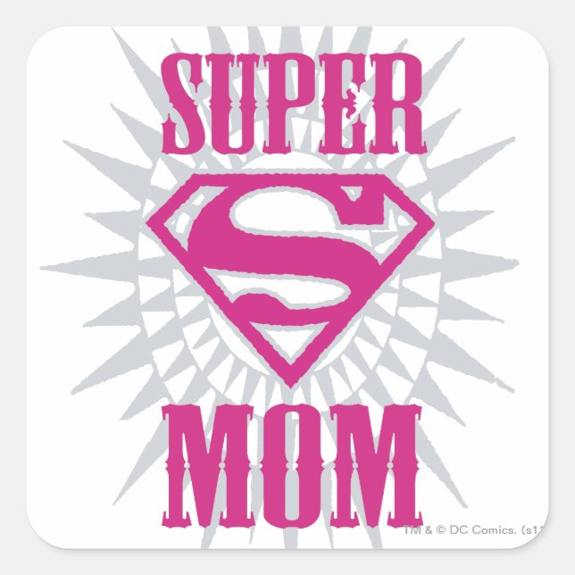 Sticker Carré Super Maman Starburst (Devant)