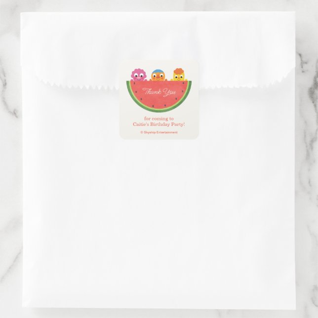Sticker Carré Super simple | Soirée des nouilles et potes (Sac)