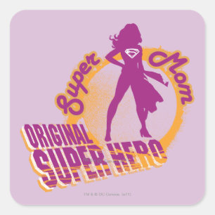 Sticker Carré Superhéros superbe d'original de maman