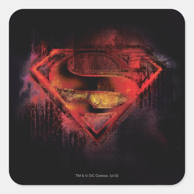 Sticker Carré Superman S-Shield | Logo peint (Devant)