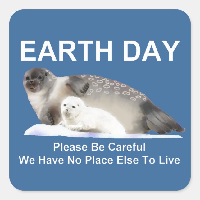 Sticker Carré Sur la glace fine (Devant)