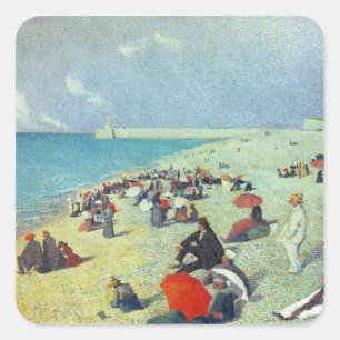 Sticker Carré Sur La Plage
