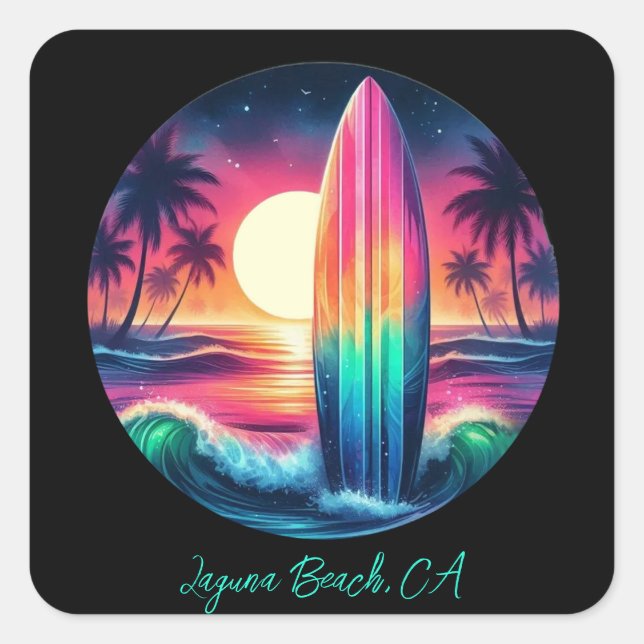 Sticker Carré Surboard Escape (Devant)