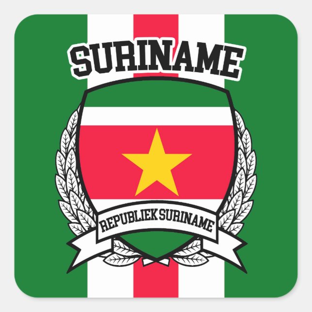 Sticker Carré Suriname (Devant)