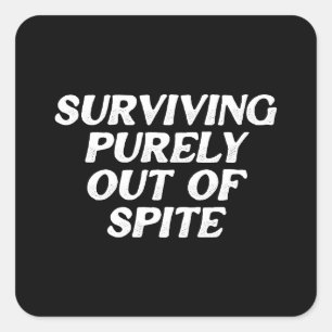 Sticker Carré Survivre Purement Hors D'Espèce