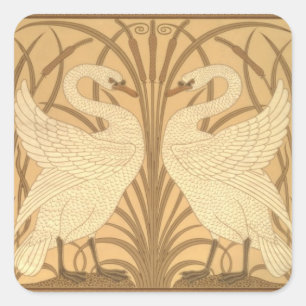 Sticker Carré Swan wallpaper design